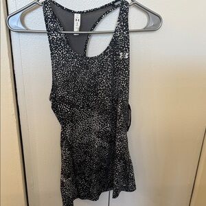 Under Armour Women's Black and White Speckled Tank Top